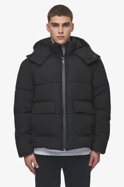 Pegador Jackets|Carvel Water-Reactive Logo Puffer Jacket Black