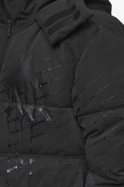 Pegador Jackets|Carvel Water-Reactive Logo Puffer Jacket Black