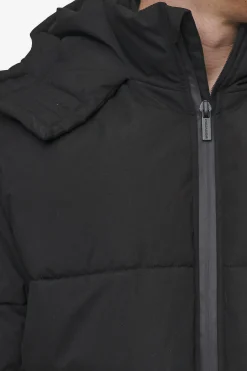 Pegador Jackets|Carvel Water-Reactive Logo Puffer Jacket Black