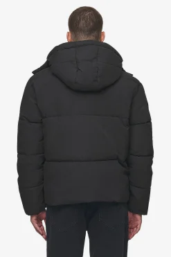 Pegador Jackets|Carvel Water-Reactive Logo Puffer Jacket Black