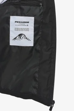 Pegador Jackets|Carvel Water-Reactive Logo Puffer Jacket Black