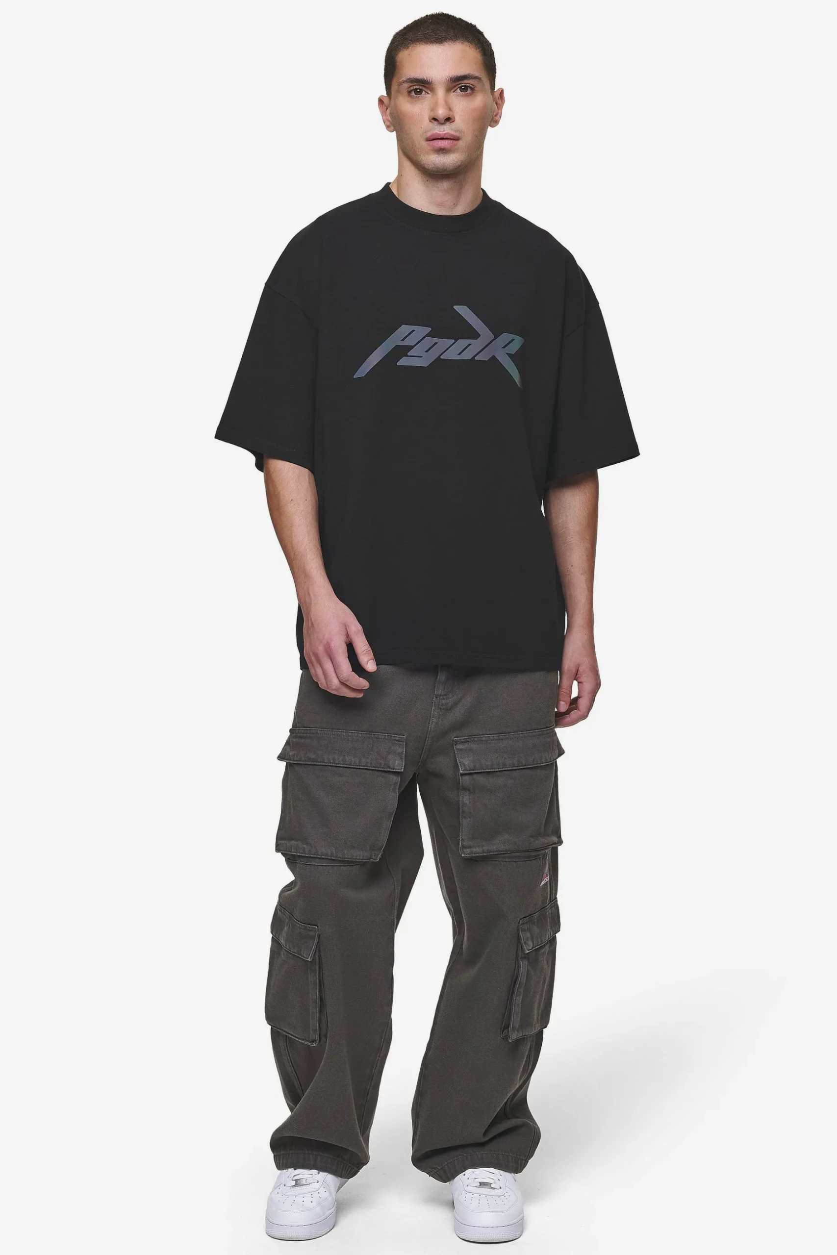 Pegador Tees|Carver Boxy Tee Washed Black