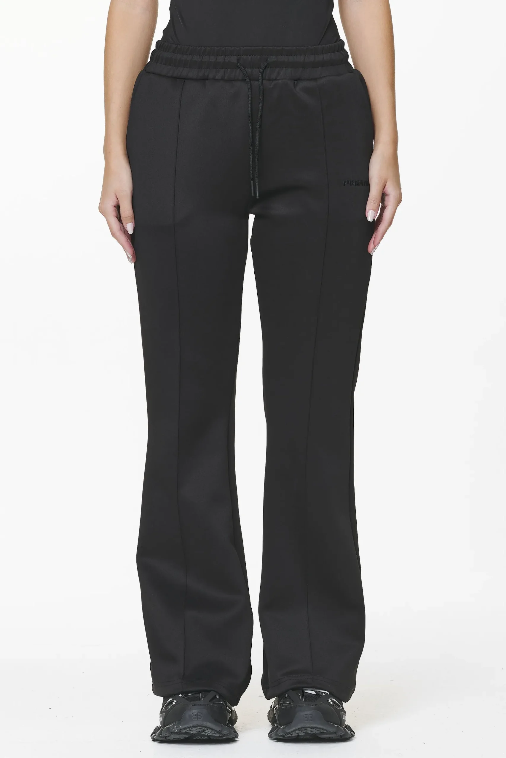 Pegador Pants|Clair Flared Track Pants Black