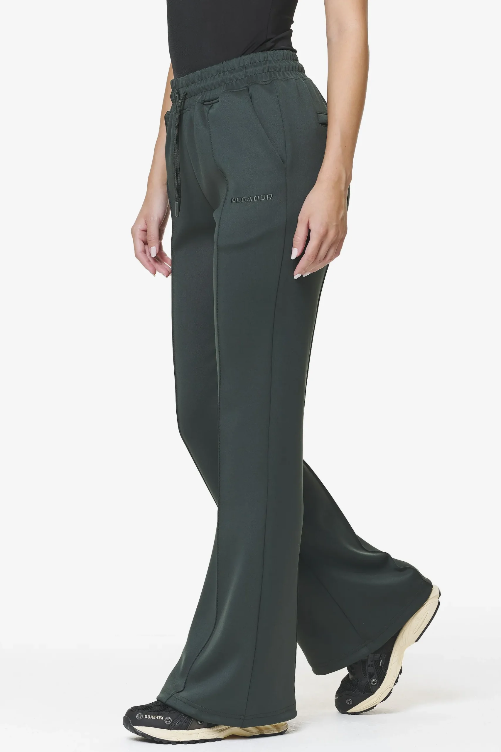 Pegador Pants|Clair Flared Track Pants Sage Green