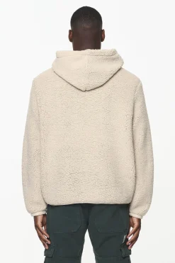 Pegador Hoodies|Clare Teddy Half Zip Hoodie Kingdom Beige