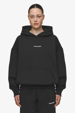 Pegador Hoodies|Clarita Logo Oversized Hoodie Black White Gum