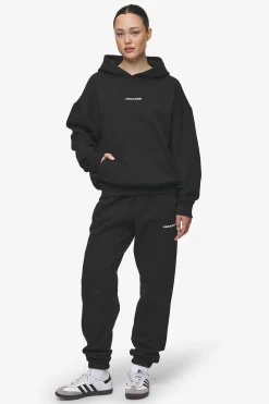 Pegador Hoodies|Clarita Logo Oversized Hoodie  Black White Gum
