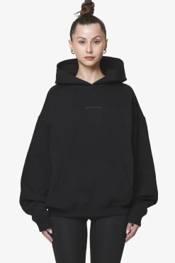 Pegador Hoodies|Clarita Logo Oversized Hoodie Black Gum