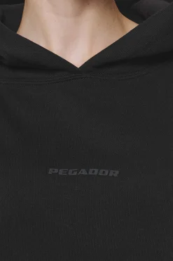 Pegador Hoodies|Clarita Logo Oversized Hoodie Black Gum