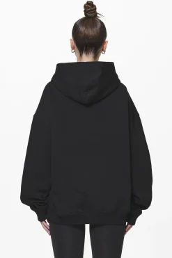 Pegador Hoodies|Clarita Logo Oversized Hoodie Black Gum