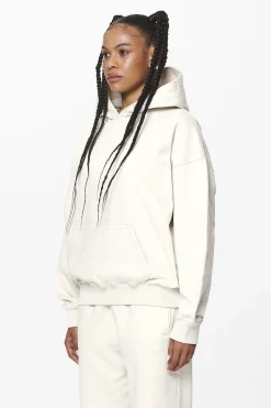 Pegador Hoodies|Clarita Logo Oversized Hoodie Washed Salty Cream Gum