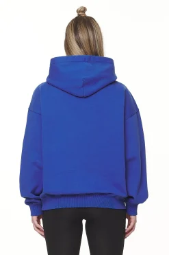 Pegador Hoodies|Clarita Logo Oversized Hoodie Washed True Blue White Gum