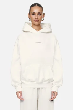 Pegador Hoodies|Clarita Logo Oversized Hoodie Washed Coconut Milk Black Gum