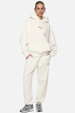 Pegador Hoodies|Clarita Logo Oversized Hoodie Washed Coconut Milk Black Gum