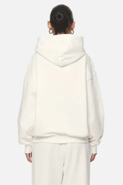 Pegador Hoodies|Clarita Logo Oversized Hoodie Washed Coconut Milk Black Gum