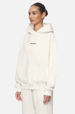 Pegador Hoodies|Clarita Logo Oversized Hoodie Washed Coconut Milk Black Gum