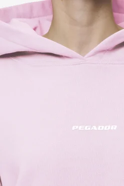 Pegador Hoodies|Clarita Logo Oversized Hoodie White Gum Washed bubblegum