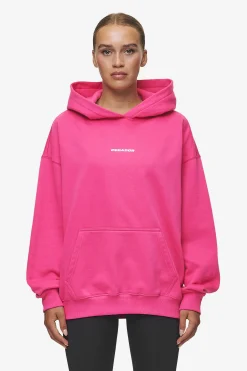 Pegador Hoodies|Clarita Logo Oversized Hoodie Washed Digital Pink White Gum