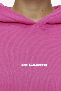 Pegador Hoodies|Clarita Logo Oversized Hoodie Washed Digital Pink White Gum