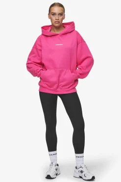 Pegador Hoodies|Clarita Logo Oversized Hoodie Washed Digital Pink White Gum