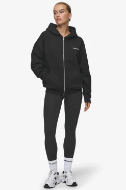 Pegador Hoodies|Zip Hoodies|Clarita Oversized Sweat Jacket Black White Gum