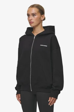 Pegador Hoodies|Zip Hoodies|Clarita Oversized Sweat Jacket Black White Gum
