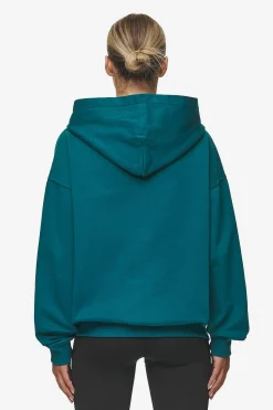 Pegador Hoodies|Zip Hoodies|Clarita Oversized Sweat Jacket Washed Urban Turquoise Black Gum