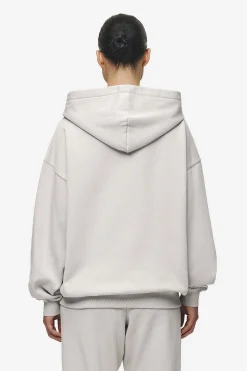 Pegador Hoodies|Zip Hoodies|Clarita Oversized Sweat Jacket Washed Moon Grey Black Gum