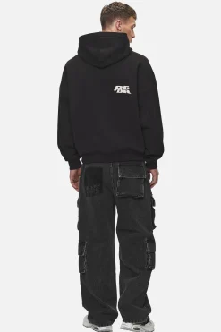Pegador Hoodies|Clayson Boxy Hoodie Washed Black