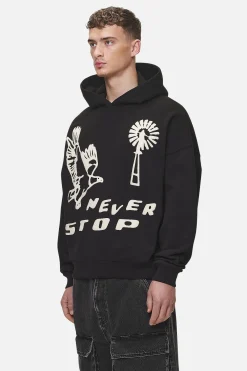 Pegador Hoodies|Clayson Boxy Hoodie Washed Black