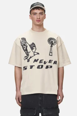 Pegador Tees|Clayson Boxy Tee Washed Desert Sand