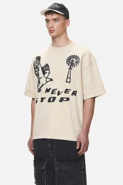 Pegador Tees|Clayson Boxy Tee Washed Desert Sand