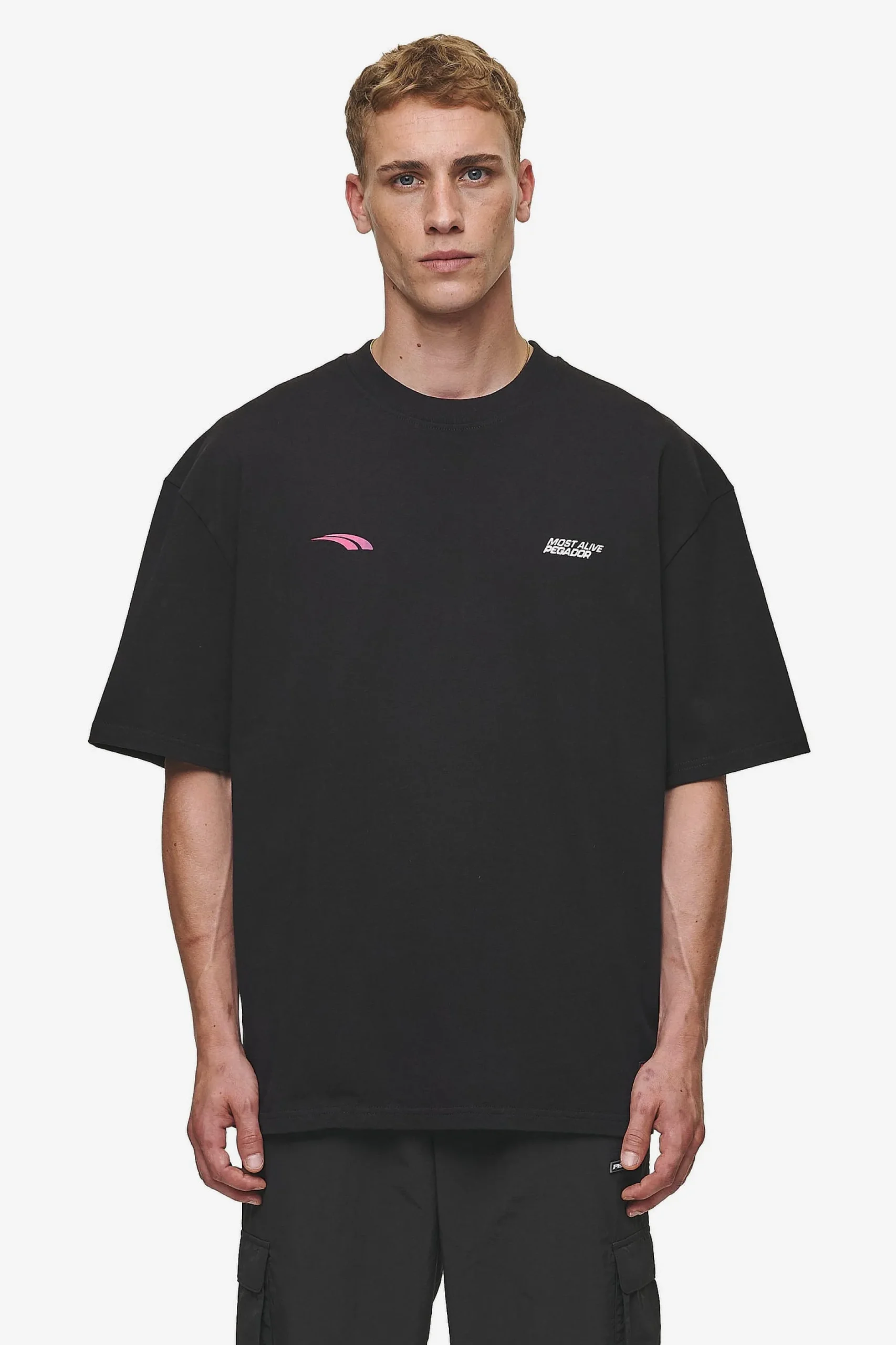 Pegador Tees|Clayton Oversized Tee Washed Black