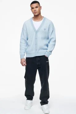 Pegador Sweaters|Cohen Crochet Cardigan Riviera Blue