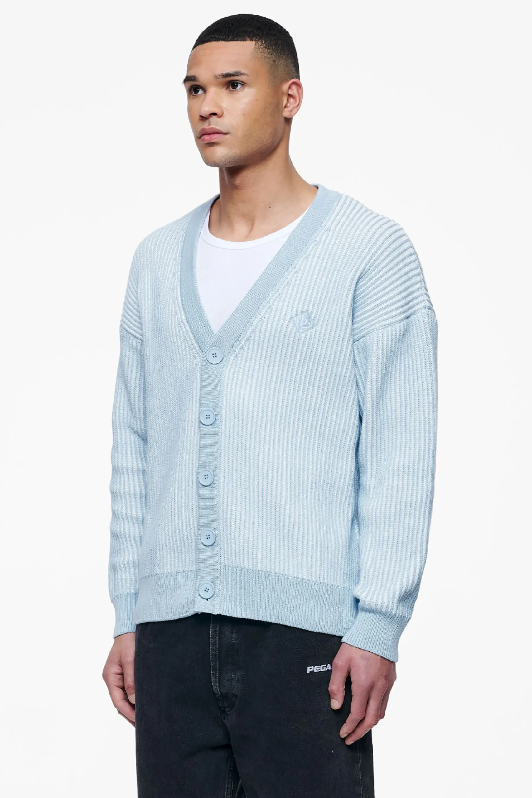Pegador Sweaters|Cohen Crochet Cardigan Riviera Blue