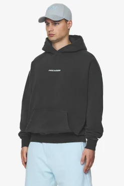 Pegador Hoodies|Colne Logo Oversized Hoodie Baby Blue Vintage black