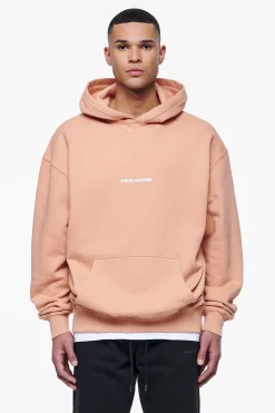 Pegador Hoodies|Colne Logo Oversized Hoodie Vintage Washed Tuscan Rose