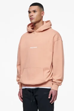 Pegador Hoodies|Colne Logo Oversized Hoodie Vintage Washed Tuscan Rose