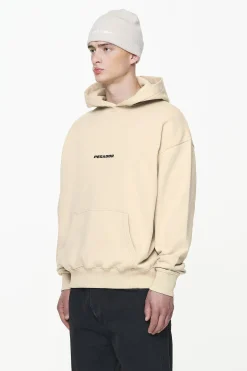 Pegador Hoodies|Colne Logo Oversized Hoodie Vintage Washed Kingdom Beige Gum