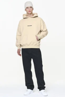 Pegador Hoodies|Colne Logo Oversized Hoodie Vintage Washed Kingdom Beige Gum