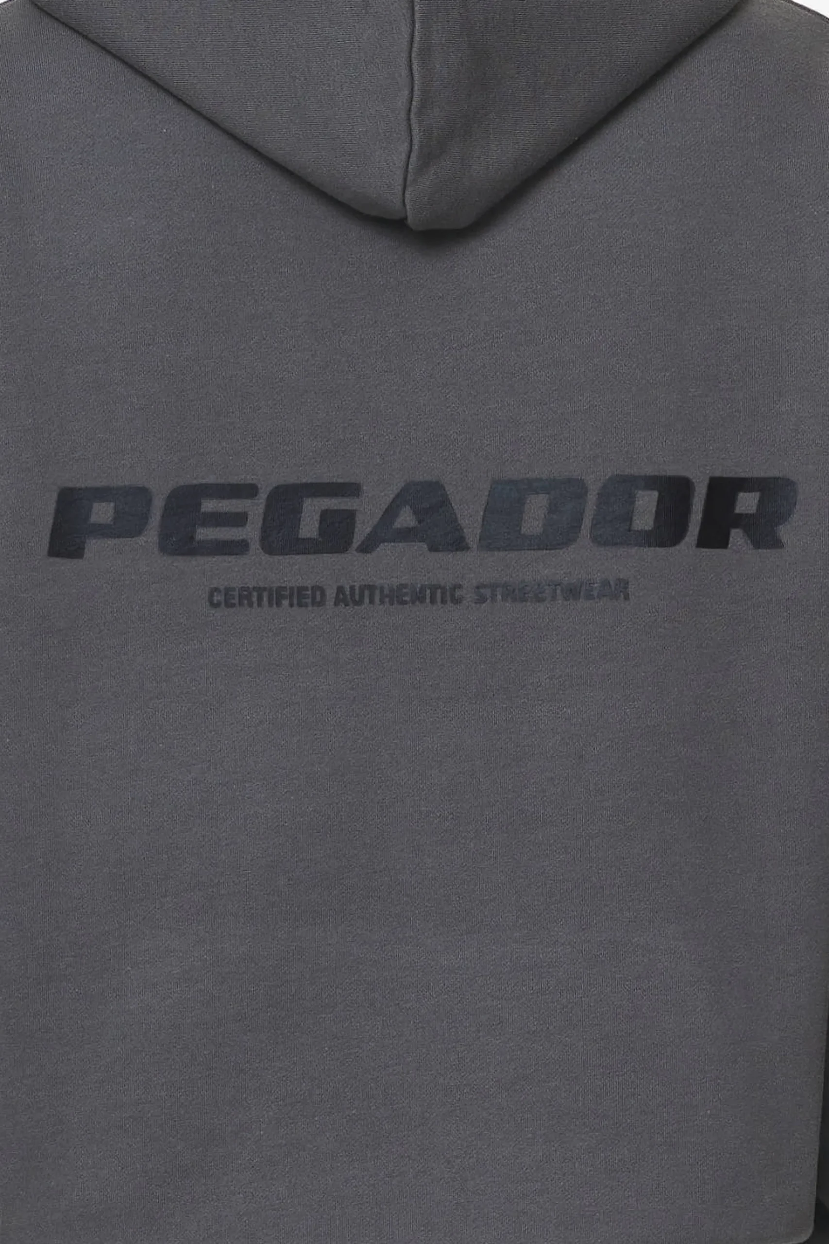 Pegador Hoodies|Colne Logo Oversized Hoodie Washed Volcano Grey