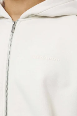 Pegador Hoodies|Zip Hoodies|Colne Logo Oversized Sweat Jacket Vintage Washed Angels Cream Gum