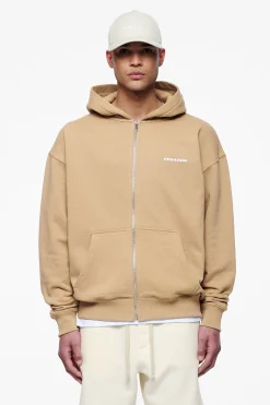 Pegador Hoodies|Zip Hoodies|Colne Logo Oversized Sweat Jacket Vintage Washed Espresso