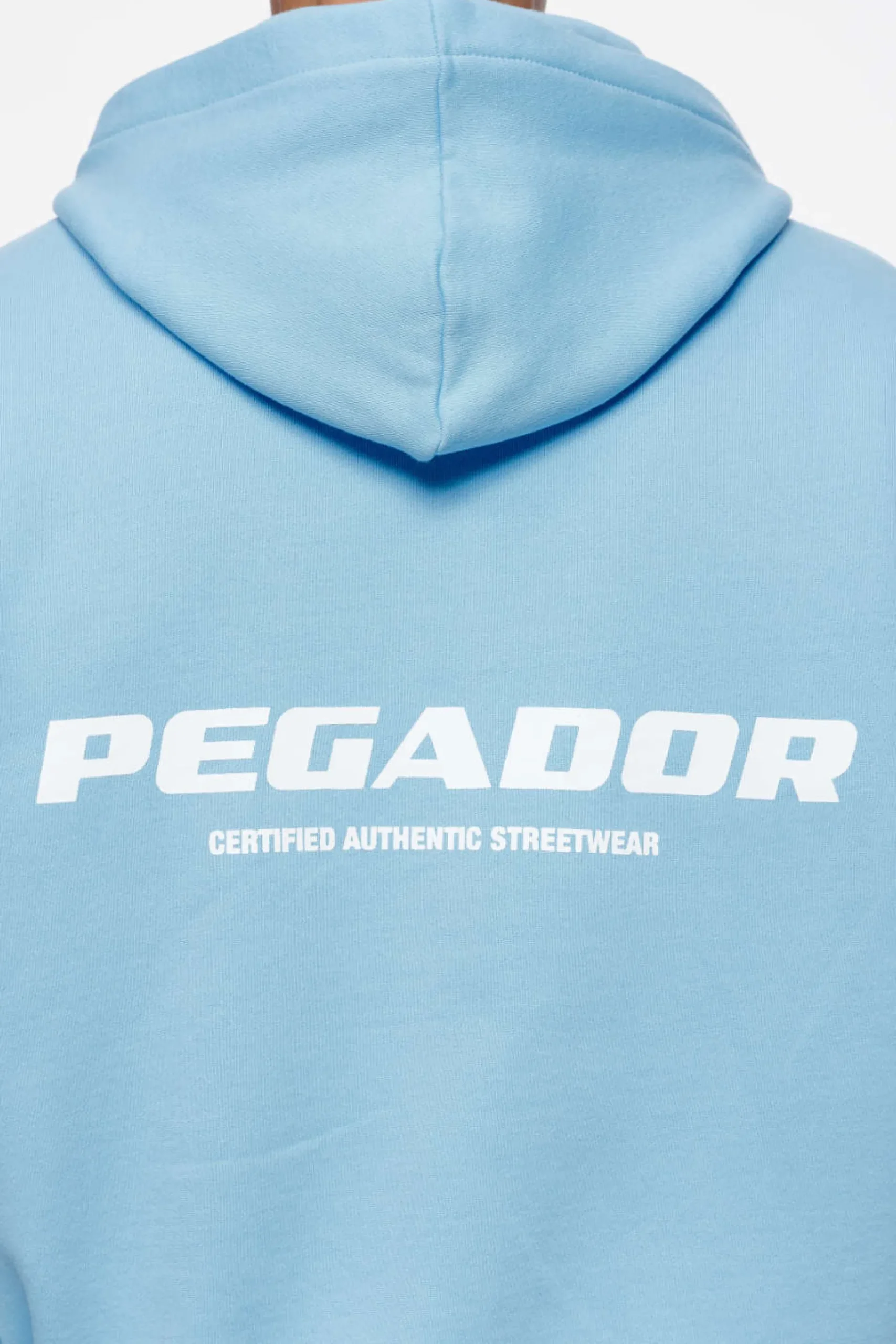 Pegador Hoodies|Zip Hoodies|Colne Logo Oversized Sweat Jacket Vintage Washed Riviera Blue