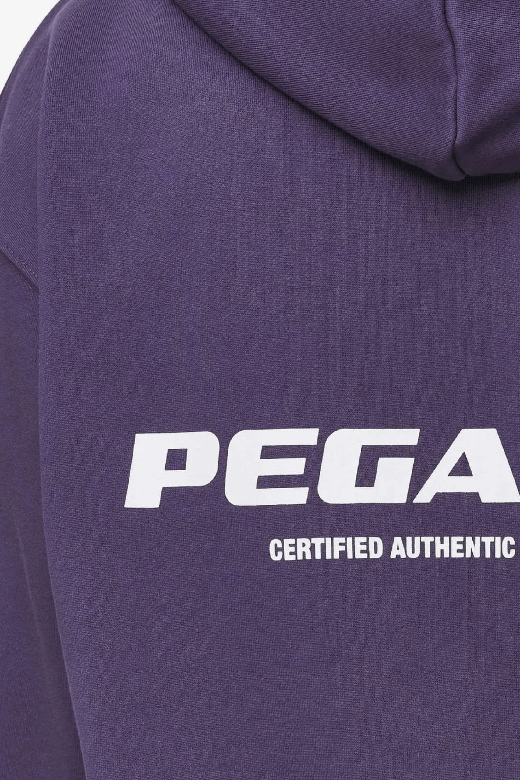 Pegador Hoodies|Zip Hoodies|Colne Logo Oversized Sweat Jacket Washed Deep Purple White