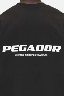 Pegador Tees|Colne Logo Oversized Tee Washed Black