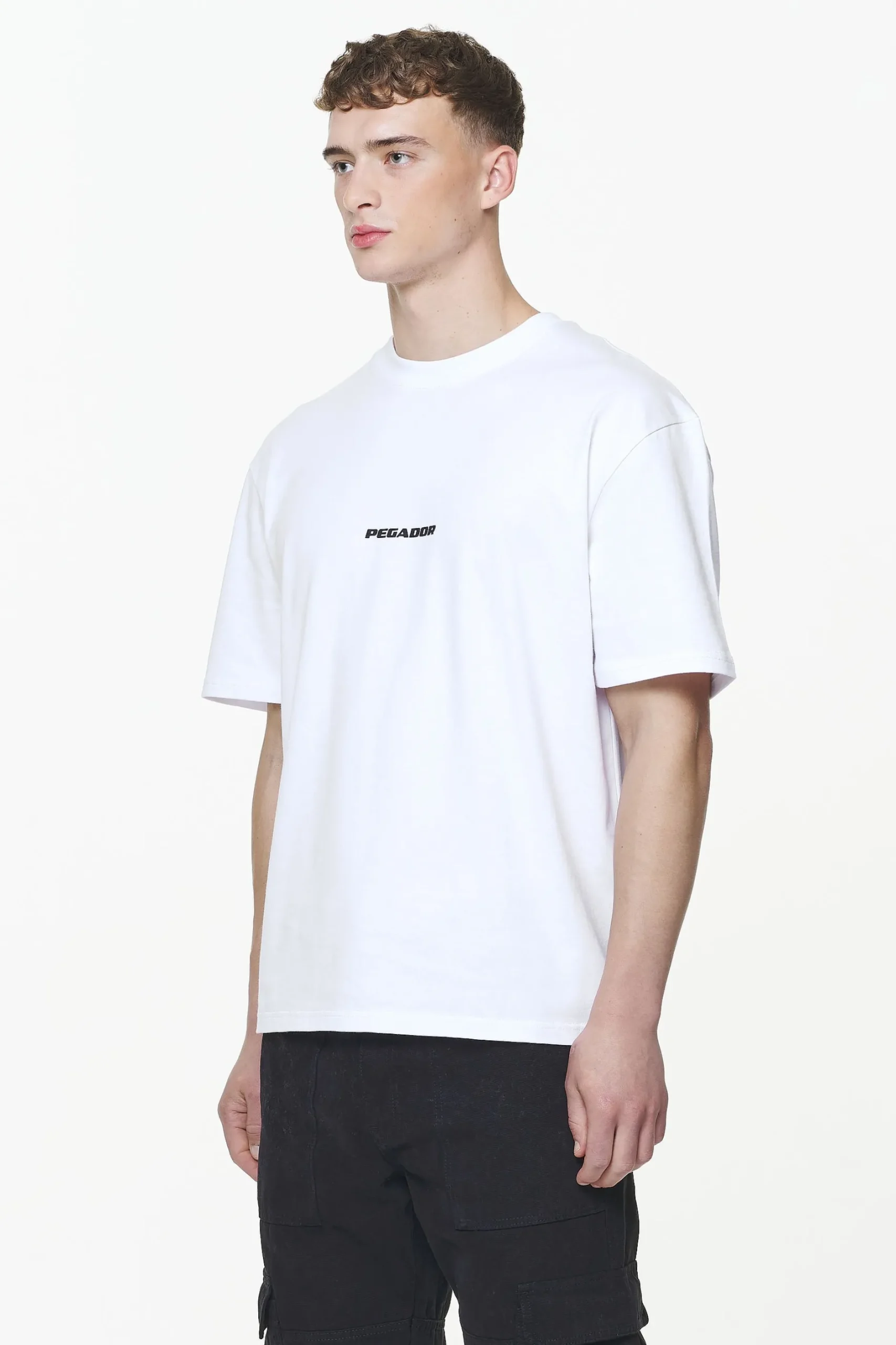Pegador Tees|Colne Logo Oversized Tee White Gum