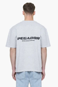 Pegador Tees|Colne Logo Oversized Tee Grey Melange