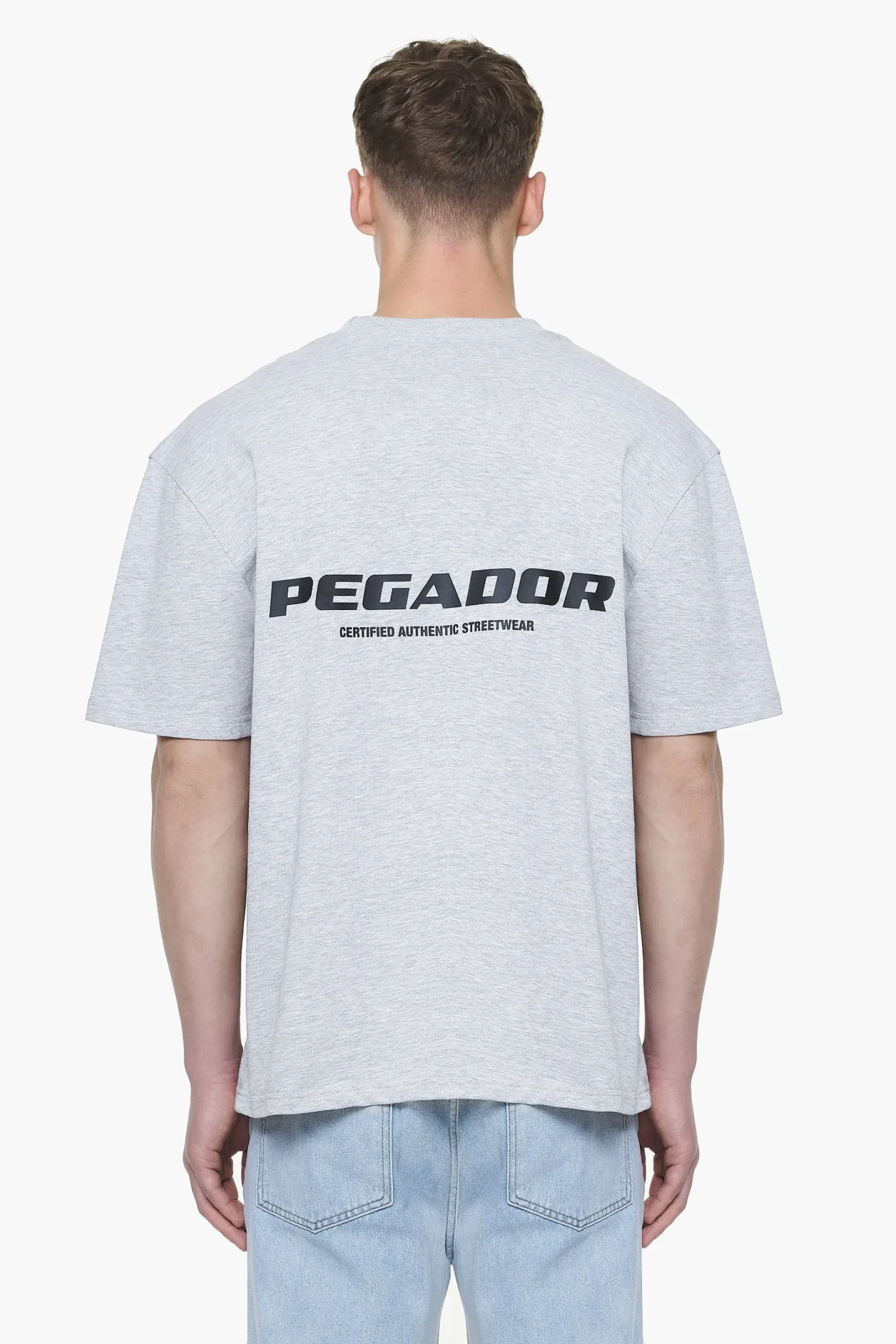 Pegador Tees|Colne Logo Oversized Tee Grey Melange