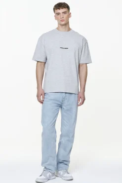 Pegador Tees|Colne Logo Oversized Tee Grey Melange